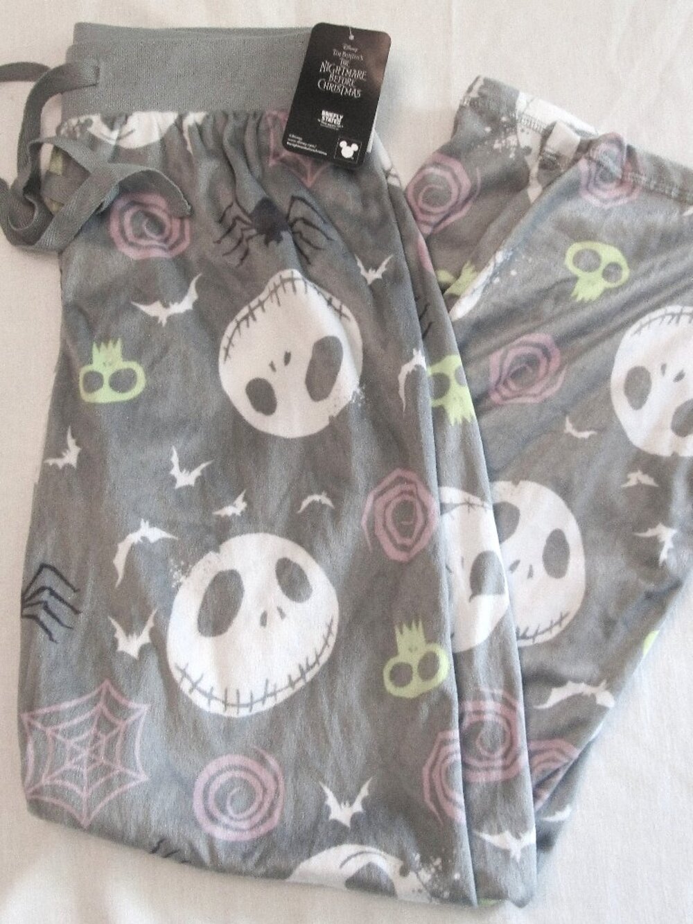 NWT Disney The Nightmare Before Christmas Velour Pajama Lounge Pants Size Small